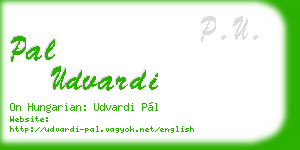 pal udvardi business card